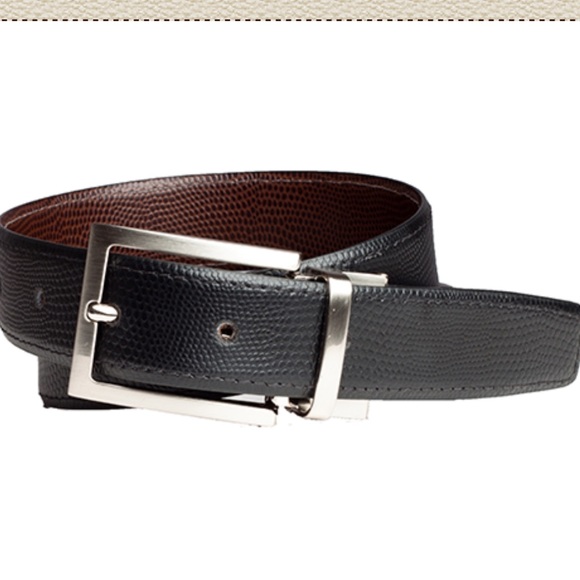 Yeti NWB Reversible Lizard/Snakeskin Leather Belt - Picture 5 of 13